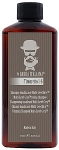 Barba Italiana Тонувальний шампунь для чоловіків Tintoretto 1/6 Multi Level Grey Tonning Shampoo