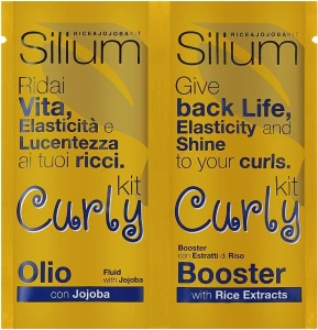 Silium Набор для волос Curly Hair Rice Extract & Jojoba Oil Kit Sachet
