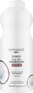 Byphasse Шампунь для окрашенных волос с кокосом Family Fresh Delice Shampoo