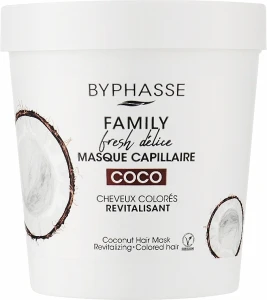 Byphasse Маска для фарбованого волосся з кокосом Family Fresh Delice Mask