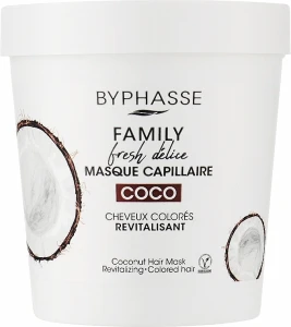 Byphasse Маска для окрашенных волос с кокосом Family Fresh Delice Mask