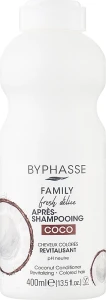Byphasse Кондиціонер для фарбованого волосся з кокосом Family Fresh Delice Conditioner