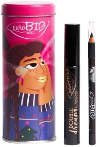 PuroBio Cosmetics Pink Box The Perfect Eye Make-Up Kit (mascara/11ml + eye/pencil/1.3g) Набір
