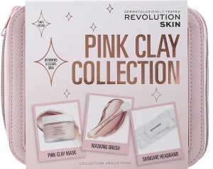Makeup Revolution Набір Skincare The Pink Clay Collection Skincare Gift Set (bag/1pc + brush/1pc + f/mask/50ml + headband/1pc)