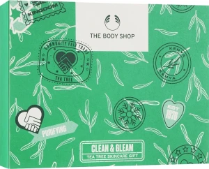 The Body Shop Набір Clean & Gleam Tea Tree Skincare Gift Christmas Gift Set (oil/10ml + ton/60ml + f/wash/60ml)