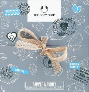 The Body Shop Набір Pamper & Purify Himalayan Charcoal Skincare Gift Christmas Gift Set (gel/125ml + mask/75ml + peel/30ml)