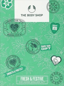 The Body Shop Набор Fresh & Festive Edelweiss Skincare Gift Christmas Gift Set (gel/100ml + ser/30ml + eye/ser/10ml + acc/1pc)