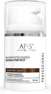 APIS Professional Біоревіталізувальна маска для шкіри навколо очей Coffee Shot Biorevitalizing Eye Mask
