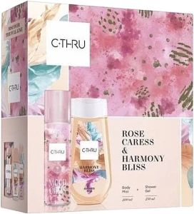 C-Thru Rose Caress + Harmony Bliss Набор (b/spr/200ml + sh/gel/250ml)