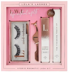 Lola's Lashes Icons Only Hybrid Magnetic Eyelash Kit (eyeliner/3ml + remover/2.5ml + eyelashes/2pcs + applicator) Набор