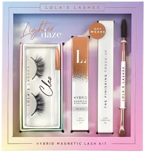 Lola's Lashes Cleo Hybrid Magnetic Eyelash Kit (eyeliner/3ml + remover/2.5ml + eyelashes/2pcs + brush) Набор