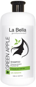 La Bella Шампунь для волос "Яблоко и лимон с кератином" Greenapple Shampoo