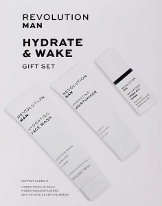 Revolution Skincare Набор Man Hydrate & Wake Gift Set (eye/ser/15ml + f/wash/150ml + f/cr/75ml)