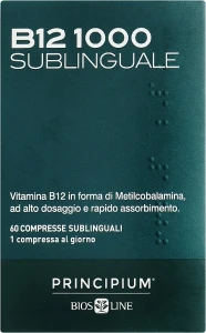 BiosLine Пищевая добавка "Витамин В12 1000" Principium B12 1000 Sublingual