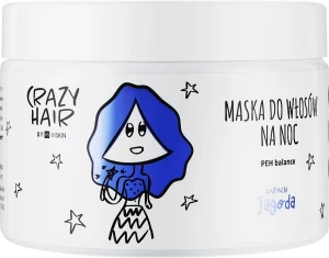HiSkin Нічна маска для волосся "Чорниця" Crazy Hair PEH Balance Night Hair Mask Blueberry