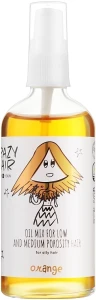 HiSkin Мікс олій для змащування волосся середньої та низької пористості "Апельсин" Crazy Hair Orange Oil Mix For Low & Medium Porosity