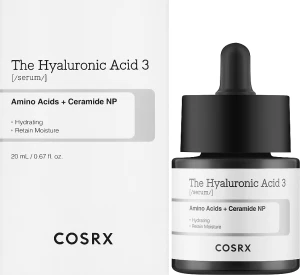 Сироватка для обличчя з гіалуроновою кислотою - CosRX The Hyaluronic Acid 3 Serum, 20 мл