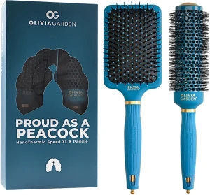 Olivia Garden Набор Limited Edition Peacock Edition Kit (brush/2pc)