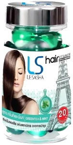 Lesasha Тайські капсули для волосся з зеленим чаєм та м'ятою Hair Serum Vitamin (флакон)