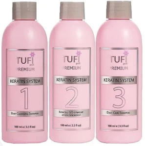 Tufi profi Набір для кератинового випрямлення волосся Premium (keratin/100ml + shampoo/100ml*2)