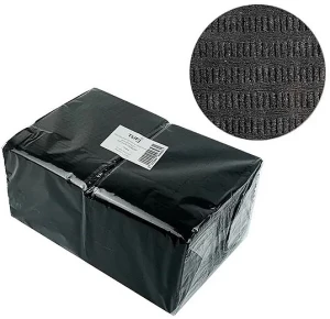 Tufi profi Бумажные салфетки для маникюра, ламинированные, влагостойкие, 40х32 см, 50 шт., черные Premium