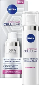 Nivea Концентрована омолоджувальна сироватка для обличчя Expert Filler Cellular Concentrated Anti-Age Serum