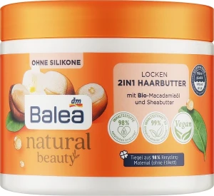 Balea Маска для кудрявых волос Natural Beauty Curls 2in1 Macadamia Oil & Shea Butter Hair Mask