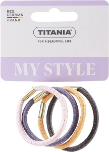 Titania Набір різнокольорових резинок, 4 шт., рожевий + синій + помаранчевий + сірий