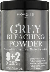 Erreelle Italia Сірий порошок для знебарвлення волосся на 9 + 2 тонів без червоних та помаранчевих відблисків Grey Bleaching Powder