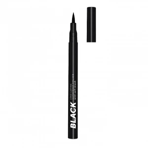 LAMEL Make Up Black Long-lasting Waterproof Eyeliner With Soft Brush Ультрачерная подводка для глаз