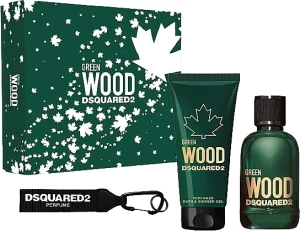 Dsquared2 Green Wood Pour Homme Набір (edt/100ml + sh/gel/100ml+keychain)