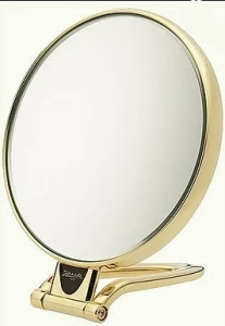 Janeke Дзеркало настільне з підставкою, збільшення x3, діаметр 130 Golden Mirror