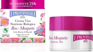 I Provenzali Живильний крем для обличчя Rosa Mosqueta Organic Face Cream 24H