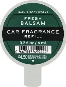 Bath & Body Works Ароматизатор для авто Fresh Balsam Car Fragrance Refill (сменный блок), 6ml