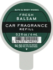 Bath & Body Works Ароматизатор для авто Fresh Balsam Car Fragrance Refill (сменный блок)