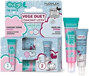 Floslek Набір для губ Vege Duet Winter Lips (Sugar scrub/14g + vaseline/10g)