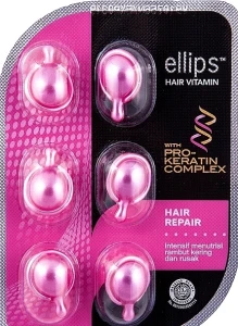 Масло для волос "Восстановление с PRO-кератиновым комплексом" - Ellips Hair Vitamin Repair, 6x1 мл