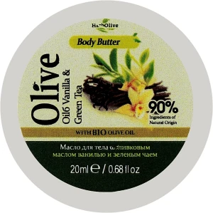 Madis Масло для тіла з ваніллю та зеленим чаєм HerbOlive Olive Oil Vanilla & Green Tea Body Butter (міні)