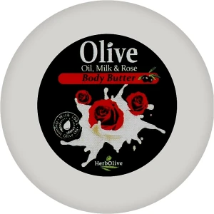 Madis Масло для тіла з молоком та екстрактом олії троянди HerbOlive Olive Oil Milk & Rose Body Butter (міні)