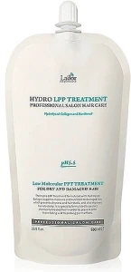 Восстанавливающая протеиновая маска с коллагеном для сухих, поврежденных волос - La'dor Hydro LPP Treatment Refill, 500 мл, сменный блок