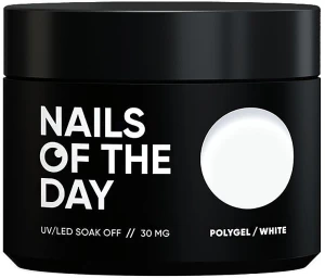 Nails Of The Day Полигель белый мелкозернистый Poly Gel White