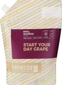 Benecos Шампунь для волос Volumizing Shampoo Organic Grape Oil (дой-пак)