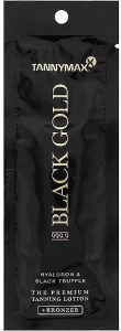 Tannymaxx Крем для засмаги в солярії з темними бронзантами, гіалуроном, чорним трюфелем та олією авокадо Black Gold 999.9 Tanning + Bronzer Lotion (пробник)