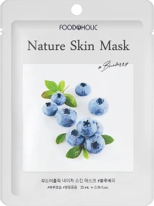 Foodaholic Тканевая маска для лица с черникой Nature Skin Mask Blueberry