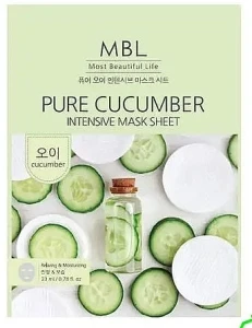 MBL Інтенсивна маска для обличчя з огірком Cucumber Intensive Mask Sheet