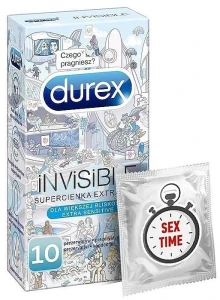 Durex Презервативи ультратонкі, 10 шт. Invisible Extra Thin