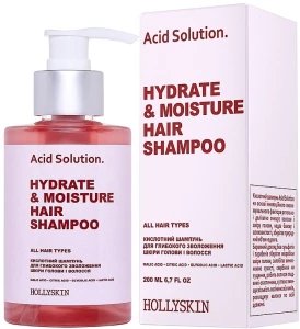 Hollyskin Кислотний шампунь для глибокого зволоження шкіри голови і волосся Acid Solution Hydrate & Moisture Hair Shampoo
