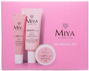 Miya Cosmetics Набір My Beauty Set (lip/scr/10g + lip/balm/15ml + base/30ml)