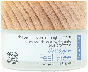 Feel Free Нічний крем для обличчя з колагеном Collagen Deeper Moisturizing Night Cream