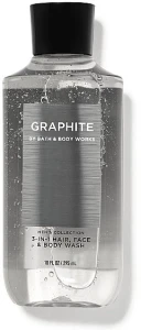 Bath & Body Works Гель для душа 3 в 1 Bath and Body Works Men`s Collection Graphite 3 In 1 Hair, Face & Body Wash